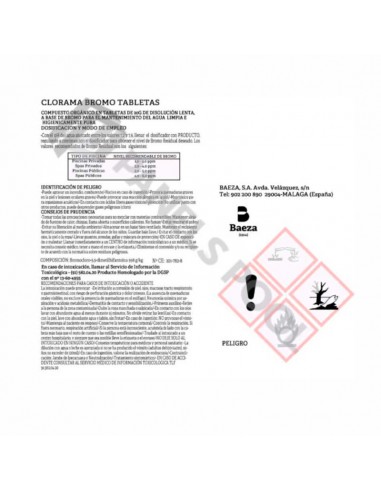 Bromo en Tableta Envase 5 kg. Clorama...
