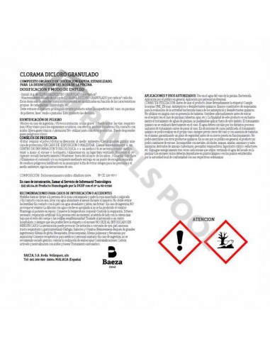 Dicloro Granulado Envase 5 kg....