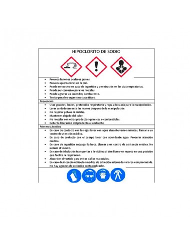 Hipoclorito Sodico Envase de 20...